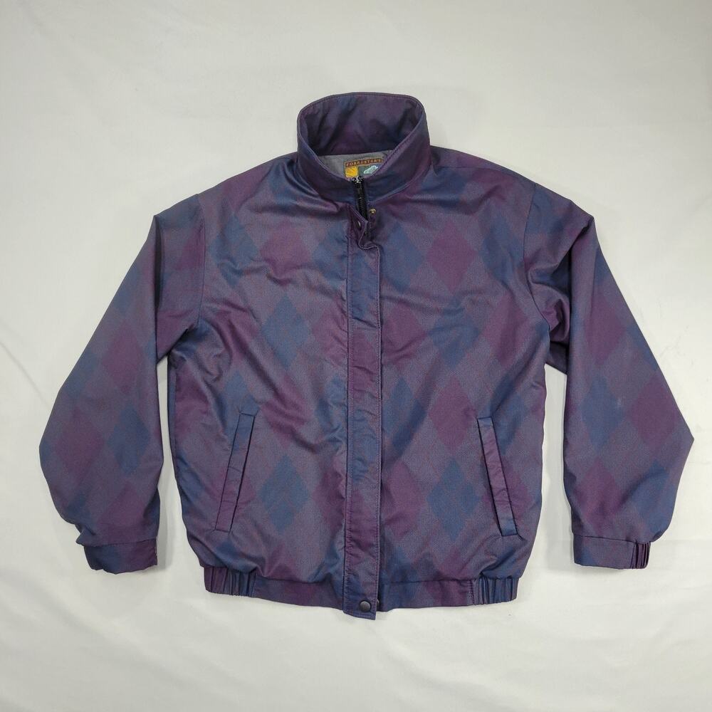 Vintage Forrester's Gor-Tex Jacket Men's Med. Argyle Pattern Windbreaker 90's